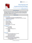 Developing and Implementing Strategy